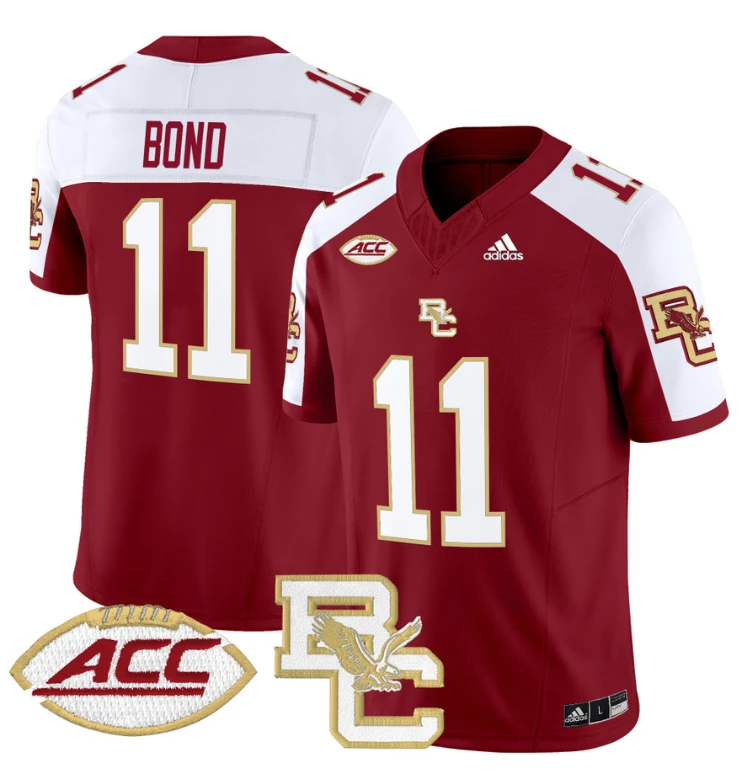 Lewis Bond Jersey #11 Boston College Eagles 2024 Stitched Maroon Alternate by NCAA Football Jersey