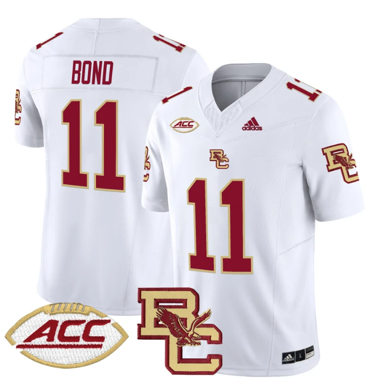 Lewis Bond Jersey #11 Boston College Eagles 2024 Stitched White by NCAA Football Jersey