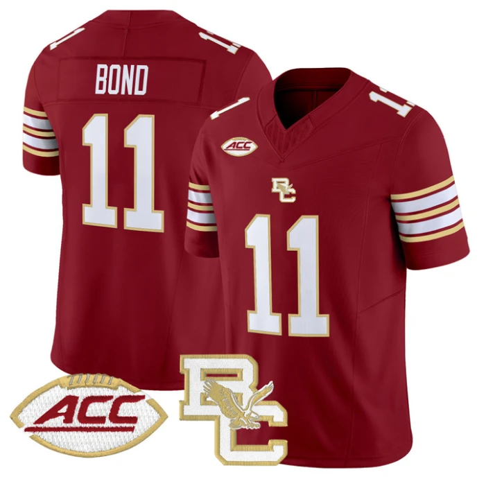 Lewis Bond Jersey #11 Boston College Eagles 2025 Vapor Stitched Maroon by NCAA Football Jersey