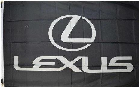 Land Rover White Flag 3X5 Ft Polyester Banner USA 90x150cm (Lexus Black Flag 3X5 Ft Polyester Banner USA 90x150cm) by flagsjustdoit