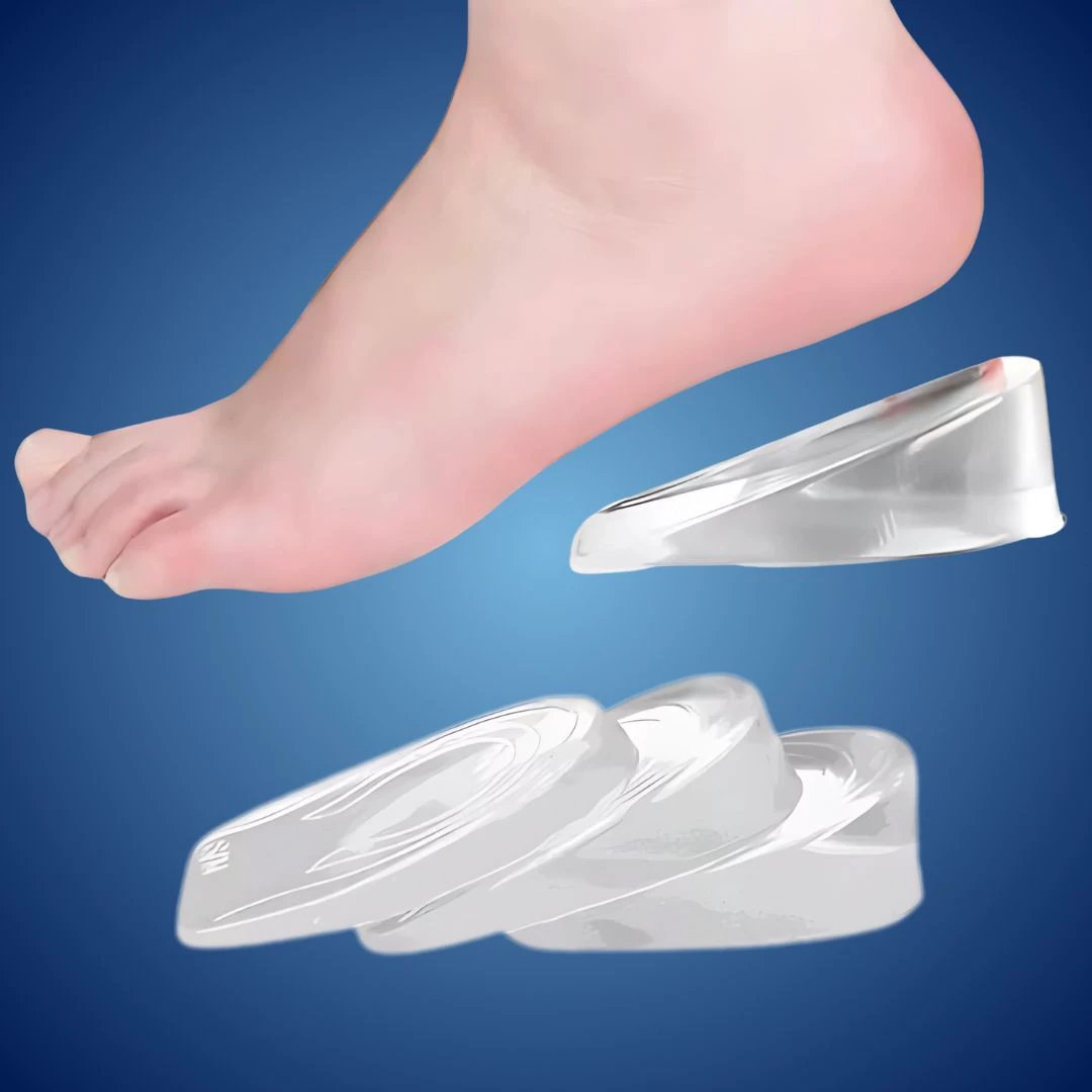 LiftComfort Silicone Gel Heel Lifting Inserts | Height Increase - Pain Relief for Plantar Fasciitis - Shock Absorption - Better Posture Bowlift by Bowlift
