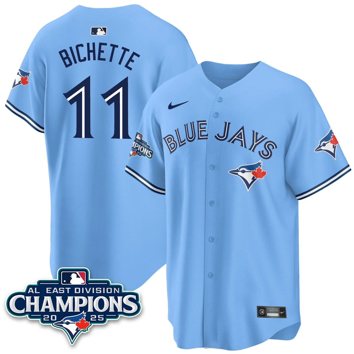 Toronto Blue Jays AL East Division Champions Jersey - All Stitched by Toronto Blue Jays