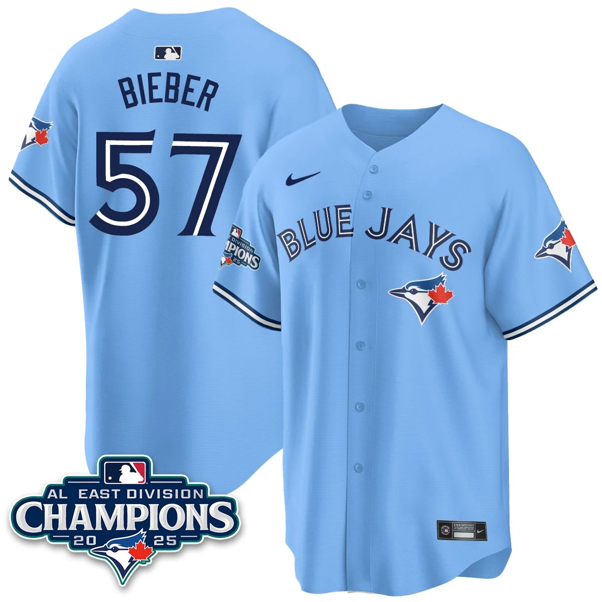 Toronto Blue Jays AL East Division Champions Jersey - All Stitched by Toronto Blue Jays