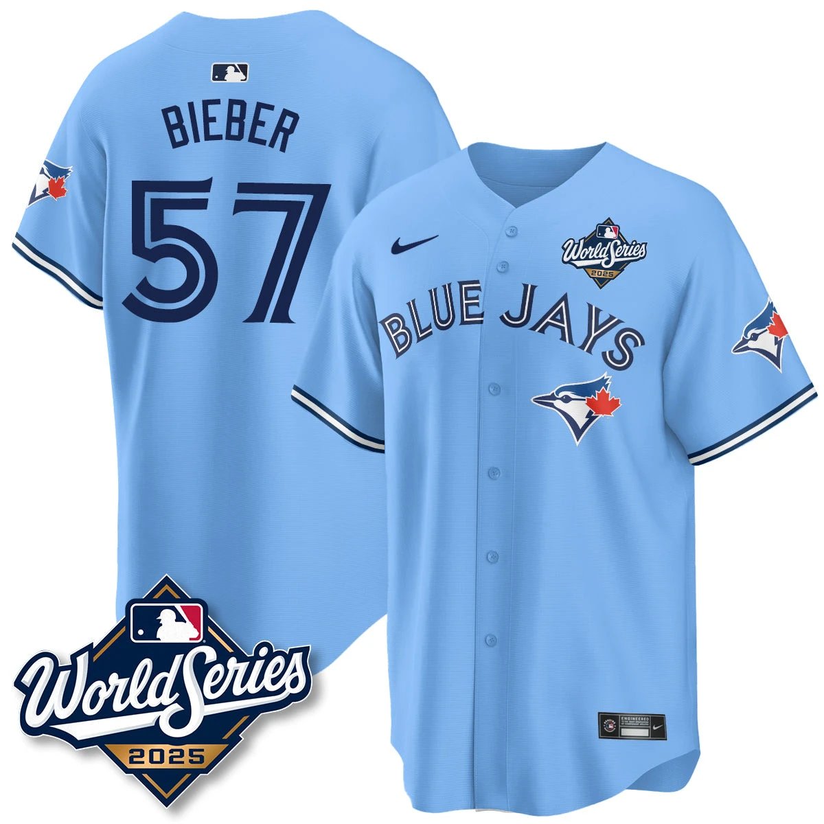 Toronto Blue Jays 2025 World Series Jersey - All Stitched by Toronto Blue Jays