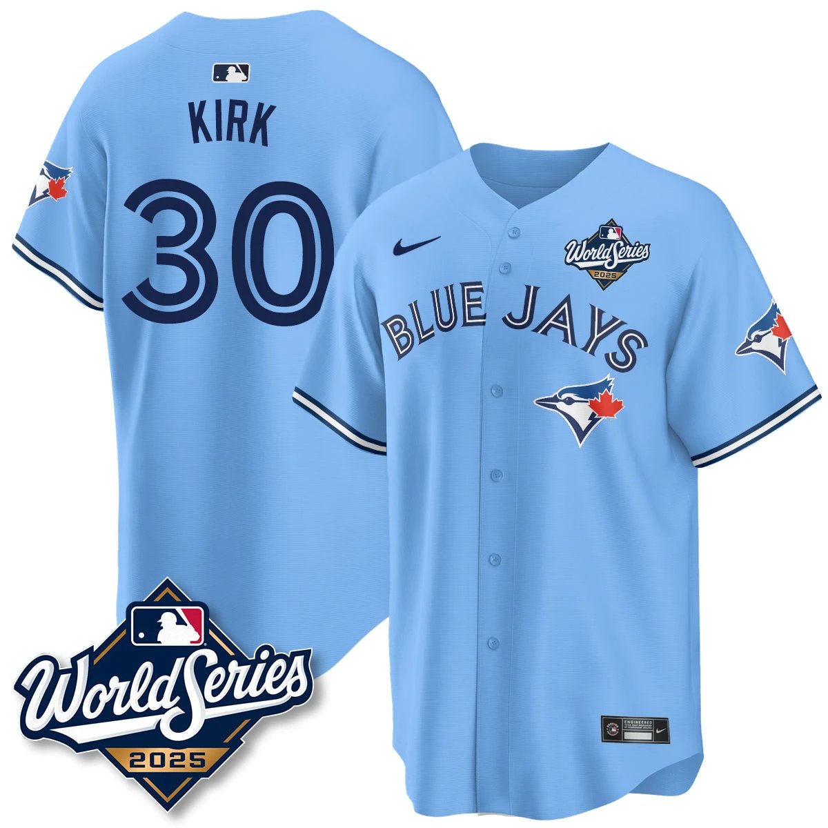 Toronto Blue Jays 2025 World Series Jersey - All Stitched by Toronto Blue Jays