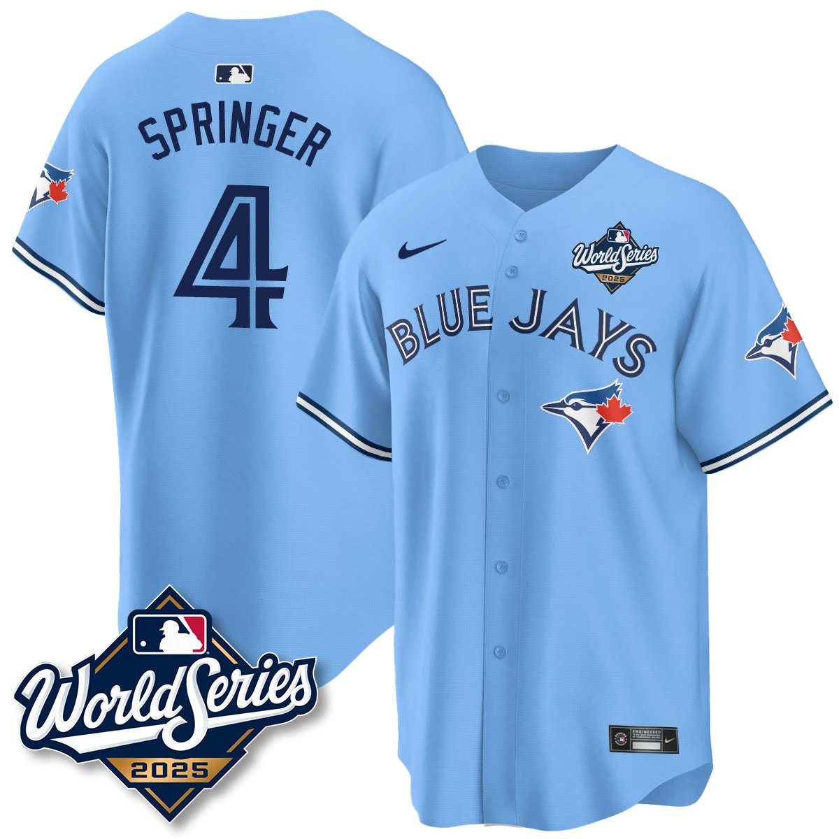 Toronto Blue Jays 2025 World Series Jersey - All Stitched by Toronto Blue Jays