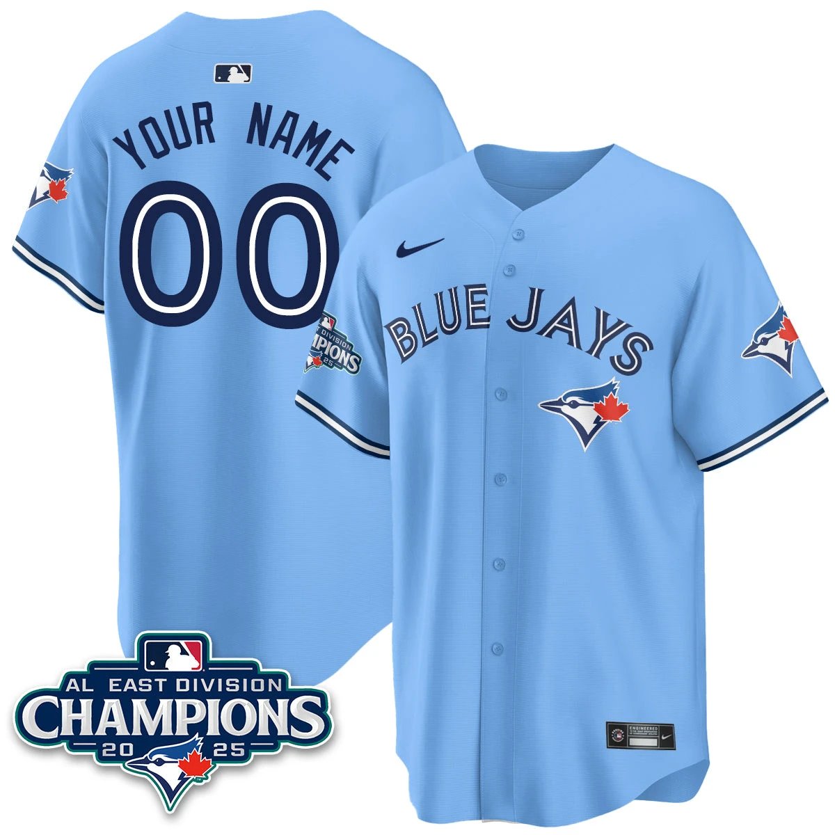 Toronto Blue Jays AL East Division Champions Jersey - All Stitched by Toronto Blue Jays