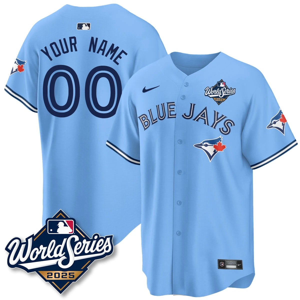 Toronto Blue Jays 2025 World Series Custom Jersey - All Stitched by Toronto Blue Jays