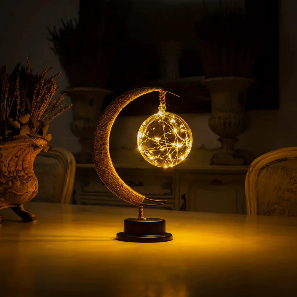 LED Lunar Lamp - Enchanted Moon Night Light for Bedroom, Nursery & Home Decor by BowLift