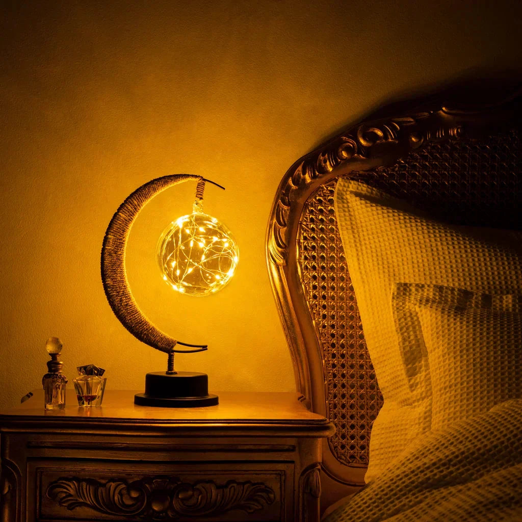 LED Lunar Lamp - Enchanted Moon Night Light for Bedroom, Nursery & Home Decor by BowLift