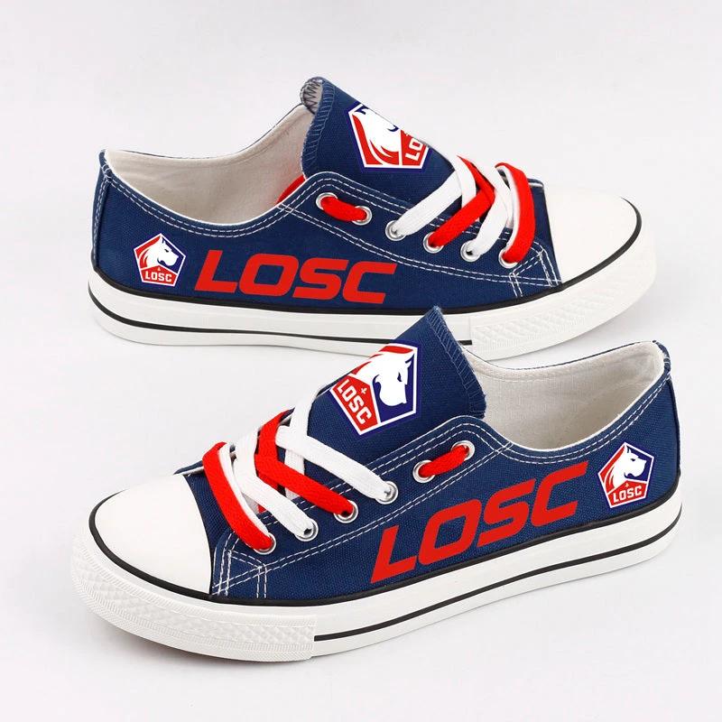 Lille OSC Low Top Canvas Sport Sneakers Shoes For Men Women Fans by Crocs