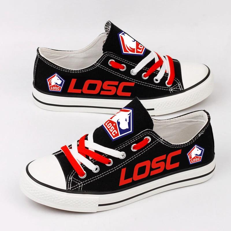 Lille OSC Low Top Canvas Sport Sneakers Shoes For Men Women Fans by Crocs