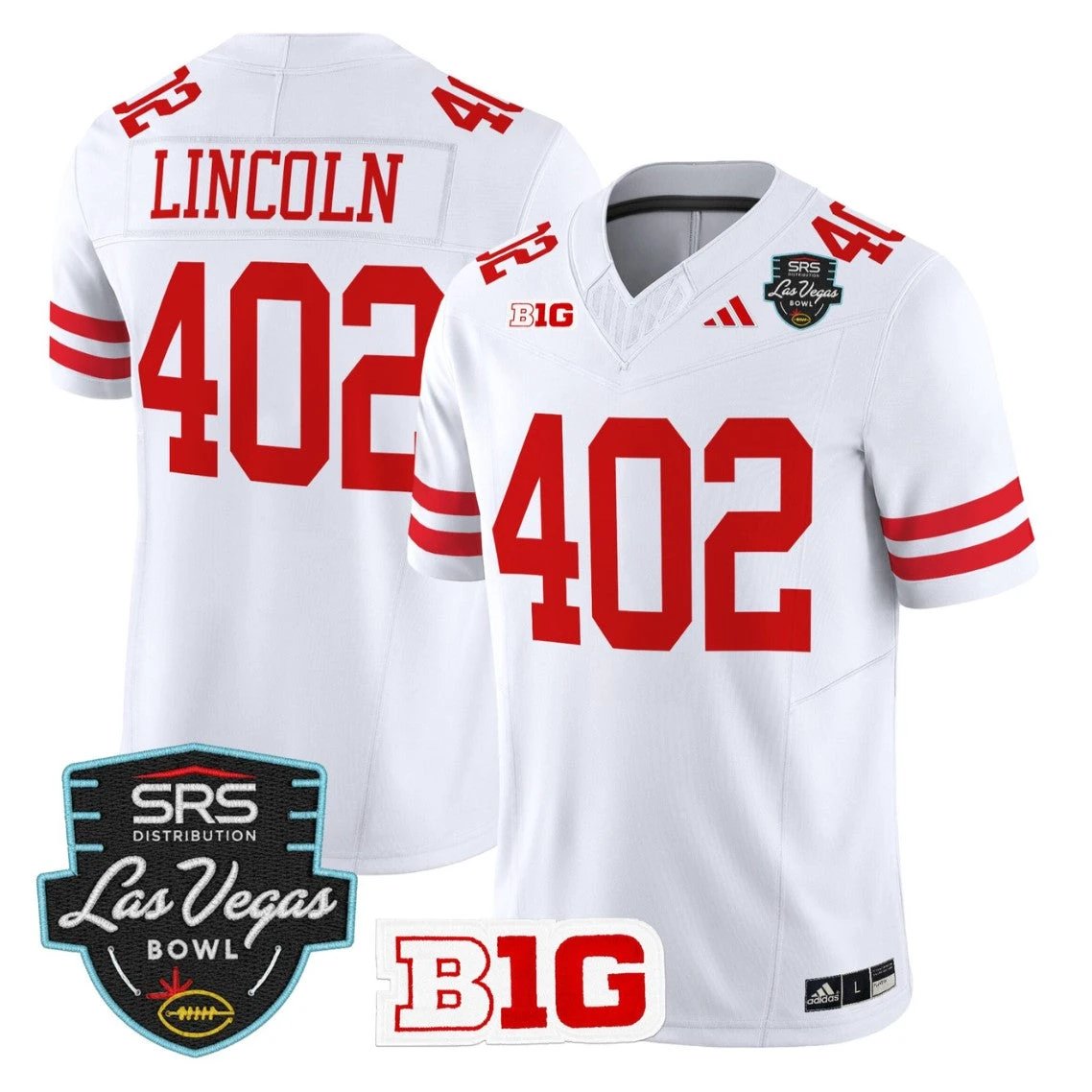 Lincoln Jersey #402 Nebraska Cornhuskers 2025 Las Vegas Bowl Stitched by My Store NCAA Football Jerseys