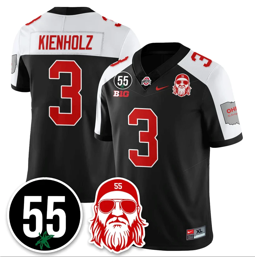 Lincoln Kienholz Jersey #3 Ohio State Buckeyes Nick Mangold Patch Stitched by My Store NCAA Football Jerseys