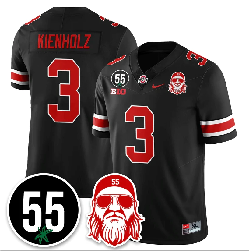 Lincoln Kienholz Jersey #3 Ohio State Buckeyes Nick Mangold Patch Stitched by My Store NCAA Football Jerseys