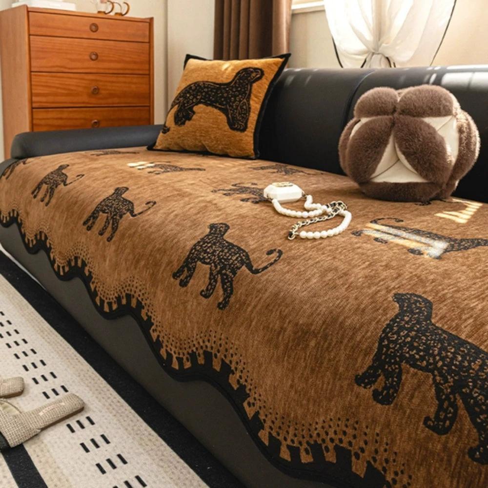 Lion Wavy Non-Slip Sofa Cover by Casa & Beyond
