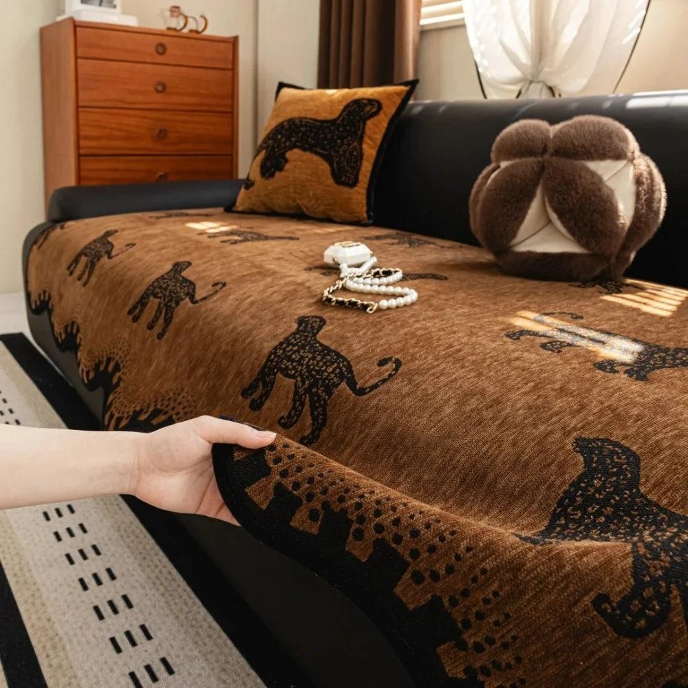 Lion Wavy Non-Slip Sofa Cover by Casa & Beyond