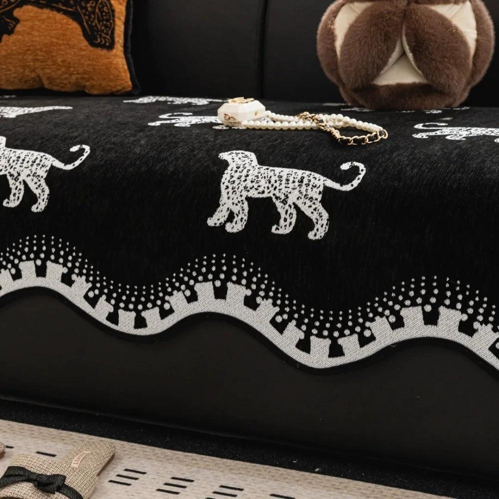 Lion Wavy Non-Slip Sofa Cover by Casa & Beyond