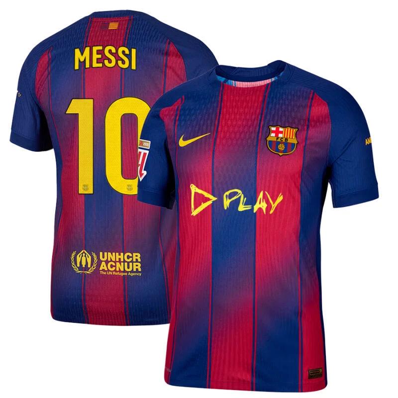 Lionel-Messi-10-FC-Barcelona-x-Ed-Sheeran-2025-26-Home-Match-Jersey-–-Red-blue by Soccer Jersey