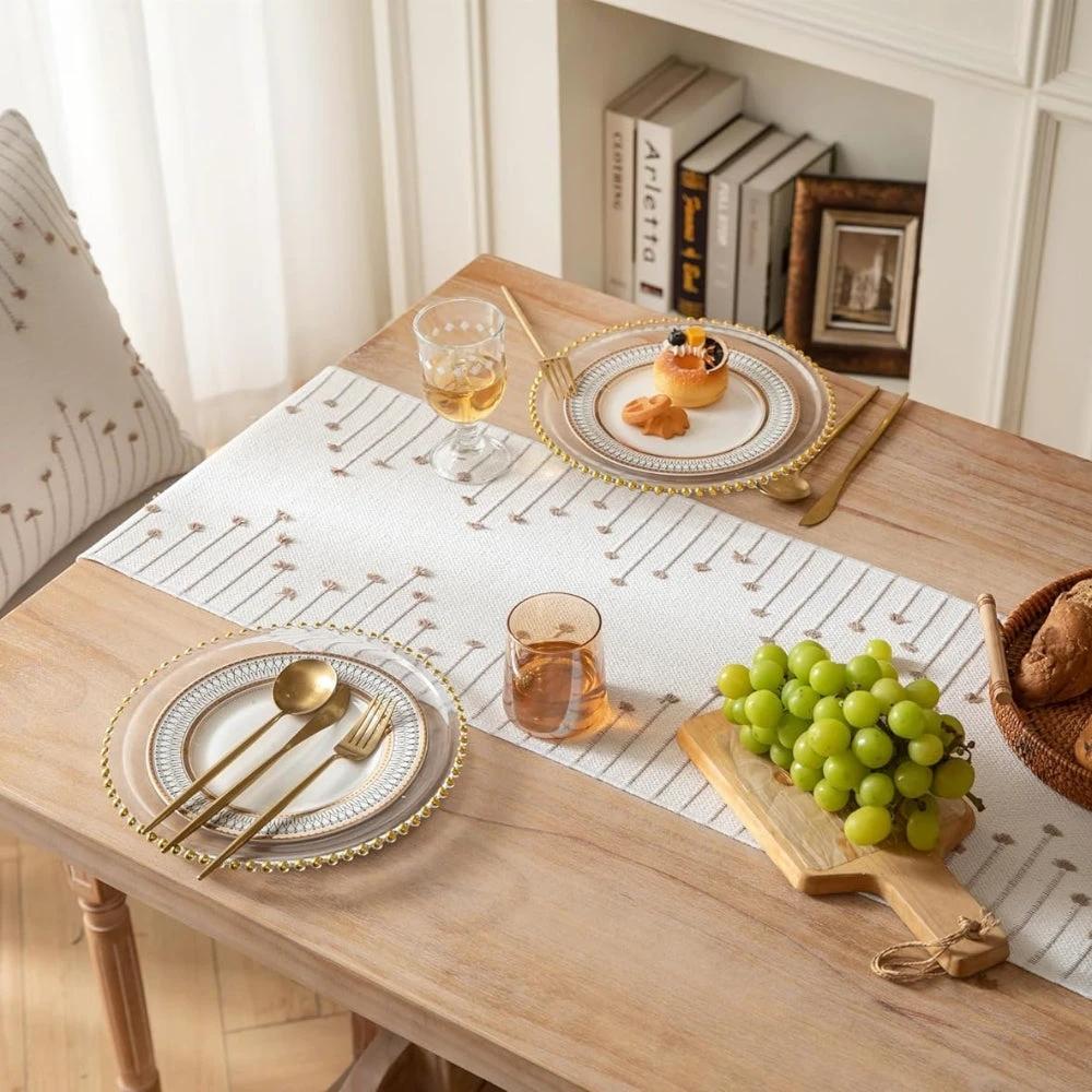 Liora Elegant Tassel Table Runner by Casa & Beyond