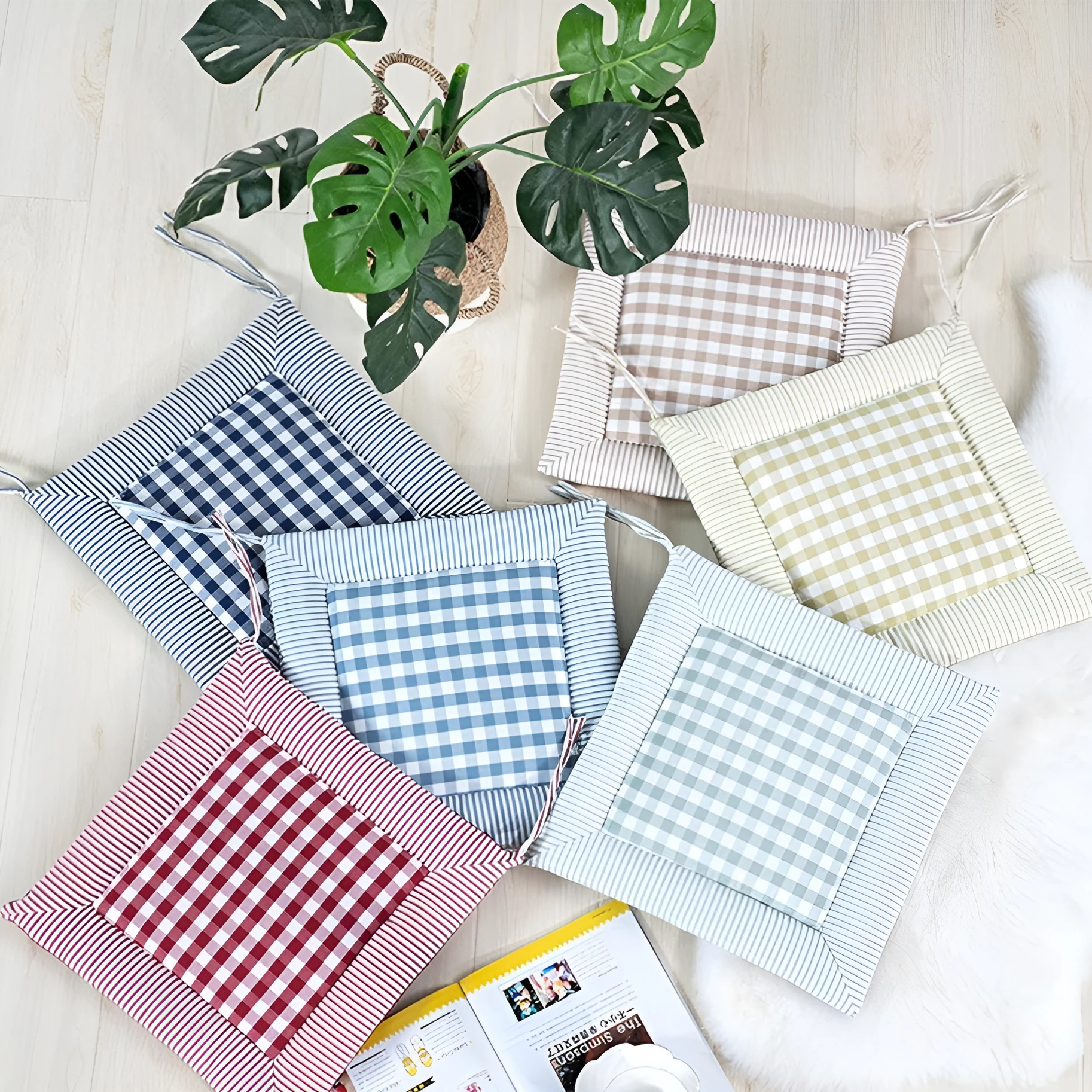 Liven Cotton Seat Pad Dining Chair Cushion by Casa & Beyond