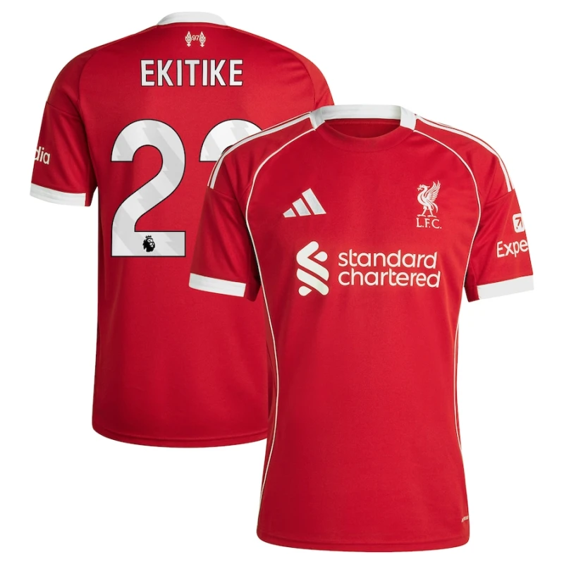 Liverpool 2025-26 EKITIKE 22 Home Jersey – Red by Soccer Jersey