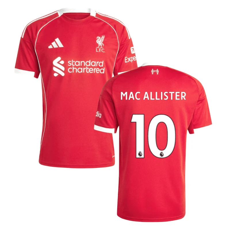 Liverpool 2025-26 MAC ALLISTER 10 Home Jersey – Red by Soccer Jersey