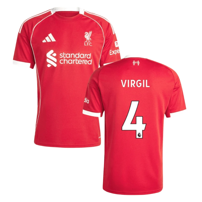 Liverpool 2025-26 VIRGIL 4 Home Jersey – Red by Soccer Jersey