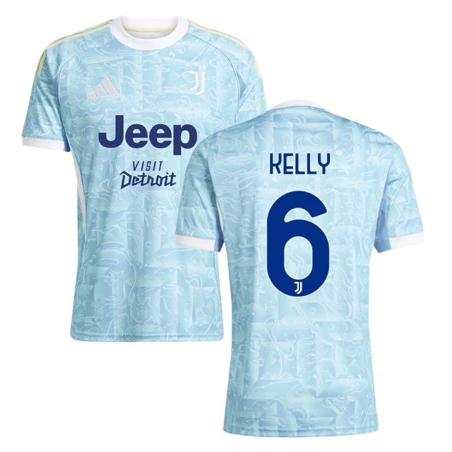 Lloyd Kelly 6 Juventus 2025-26 Away Match Jersey – Light Blue by Soccer Jersey
