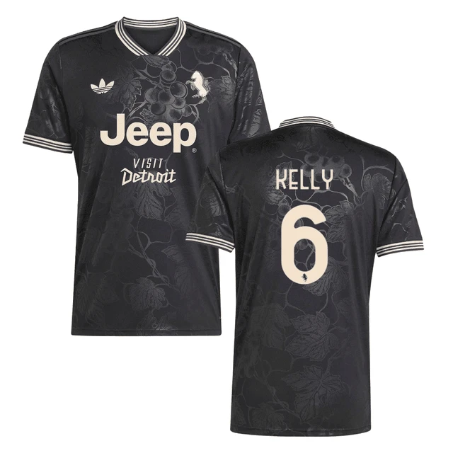 Lloyd Kelly 6 Juventus 2025-26 Third Match Jersey – Black by Soccer Jersey