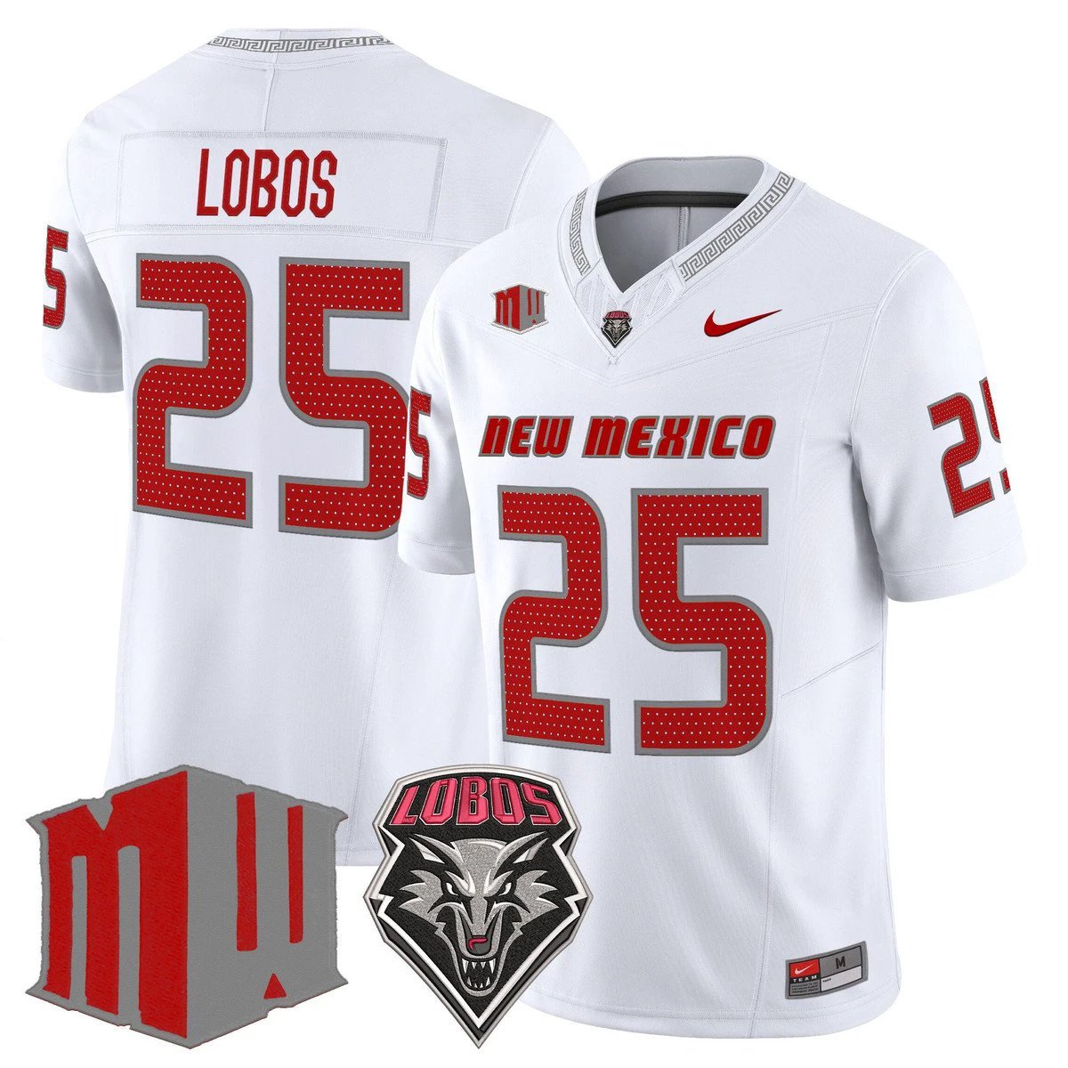 Lobos Jersey #25 New Mexico Lobos 2025 Vapor Limited Stitched White by My Store NCAA Football Jerseys