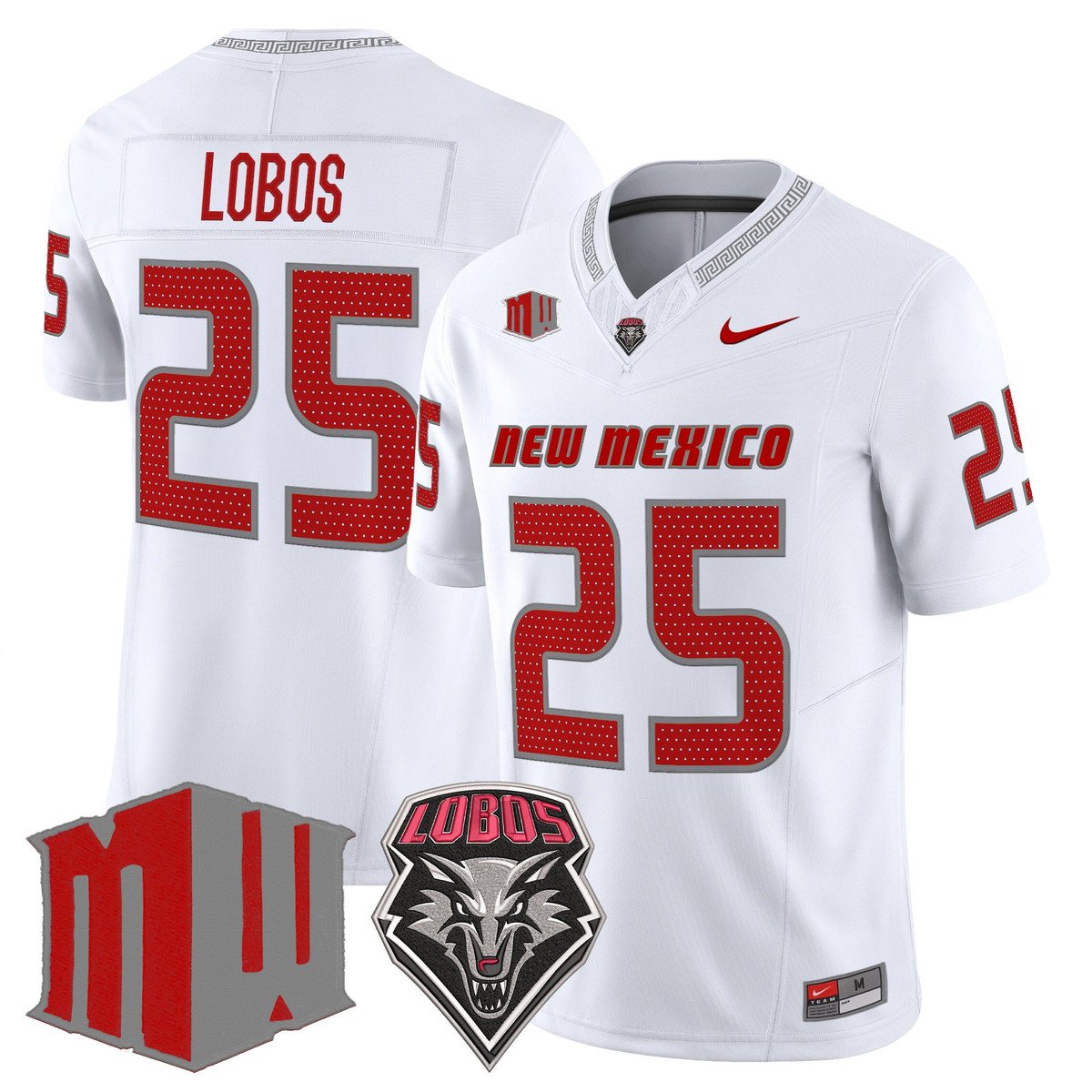 Lobos Jersey #25 New Mexico Lobos 2025 Vapor Limited Stitched by My Store NCAA Football Jerseys
