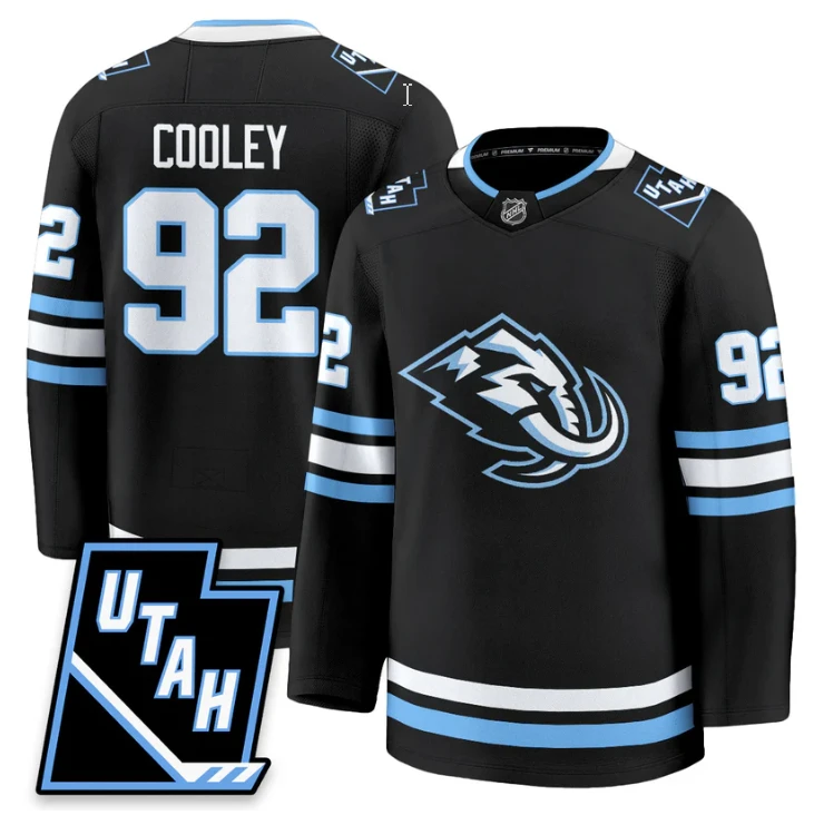 Logan Cooley Jersey #92 Utah Hockey Mammoth 2025 Limited All Stitched Black by Hockey David