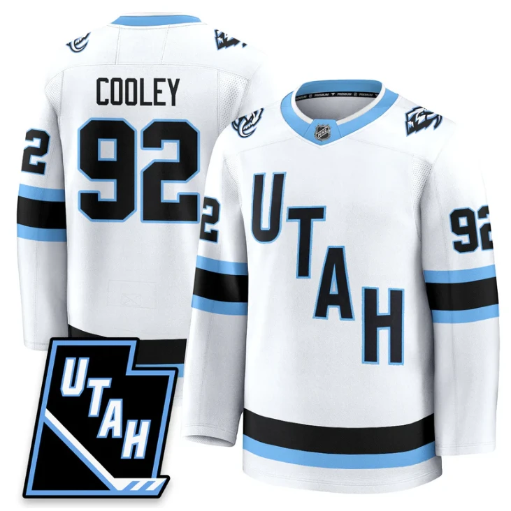 Logan Cooley Jersey #92 Utah Hockey Mammoth 2025 Limited All Stitched White by Hockey David