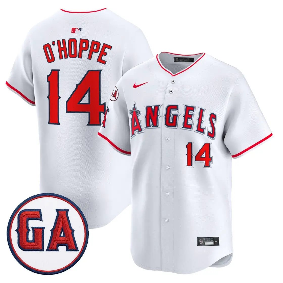 Logan O'Hoppe Jersey #14 Angels Garret Anderson Tribute Stitched by My Store