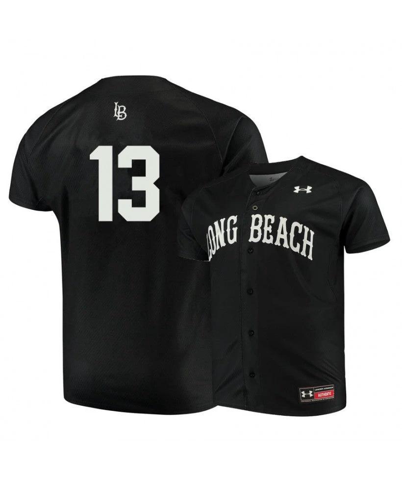 Long Beach State Dirtbags 13 Aidan Malm Black Baseball Jersey by My Store