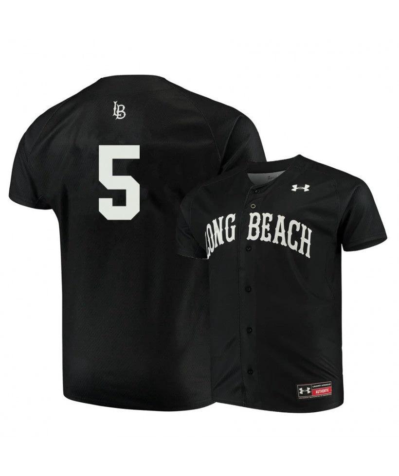 Long Beach State Dirtbags 5 Chase Luttrell Black Baseball Jersey by My Store