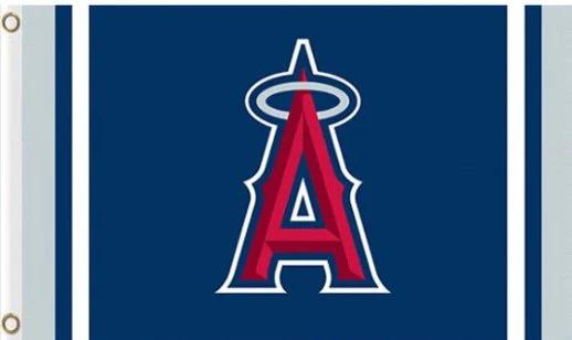 Los Angeles Angels Custom Flag 3X5Ft Banner USA Polyester with Brass Grommets by flagsjustdoit