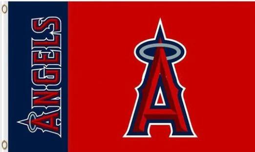 Los Angeles Angels Custom USA Flag 3X5Ft Banner USA Polyester with Brass Grommets by flagsjustdoit