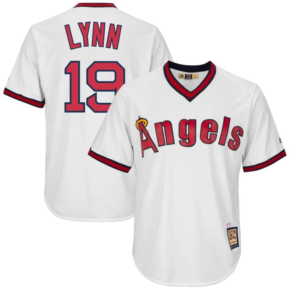 Los Angeles Angels Fred Lynn White Throwback Pullover Jersey by My Store