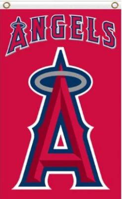 Los Angeles Angels Logo Flag 3X5Ft Banner USA Polyester with Brass Grommets by flagsjustdoit
