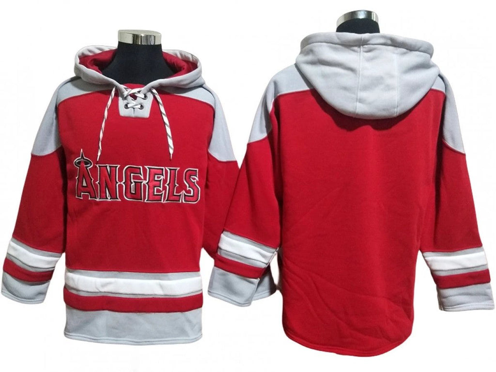 Los Angeles Angels Red Pullover Hoodie by Hoodie Pullover