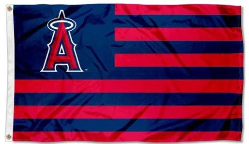 Los Angeles Angels Stars and Stripes Flag 3X5Ft Banner USA Polyester with Brass Grommets by flagsjustdoit