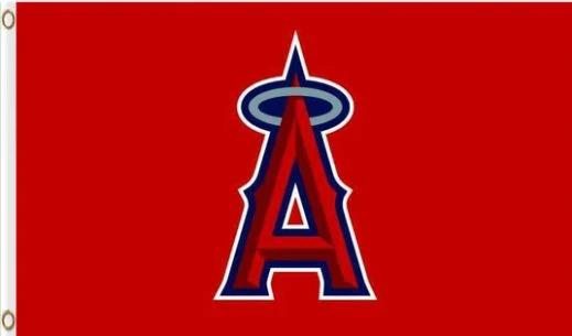 Los Angeles Angels USA American Red Flag 3X5Ft Banner USA Polyester with Brass Grommets by flagsjustdoit