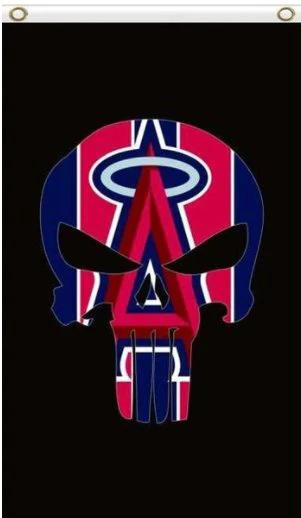Los Angeles Angels USA American Vertical Black Flag 3X5Ft Banner USA Polyester with Brass Grommets by flagsjustdoit