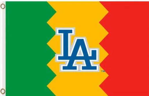 Los Angeles Angels US Flag 3X5Ft Banner USA Polyester with Brass Grommets by flagsjustdoit