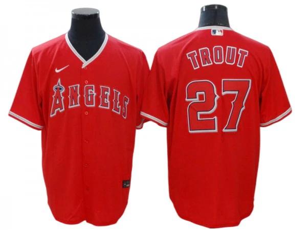Los Angeles Angels #27 Mike Trout Red Alternate Cool Base Jersey by My Store