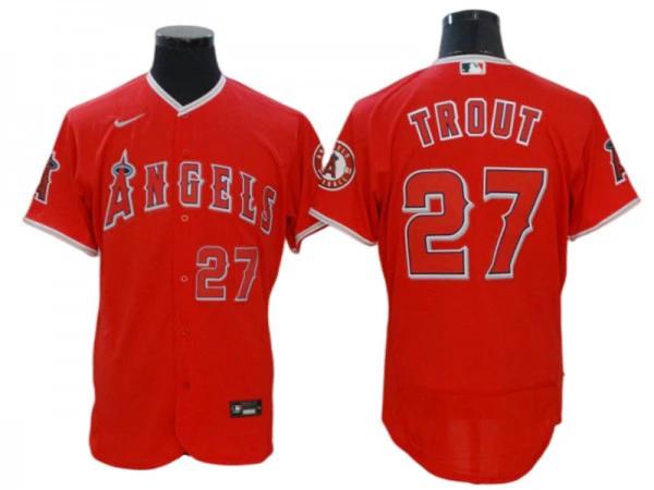 Los Angeles Angels #27 Mike Trout Red Alternate Flex Base Jersey by My Store