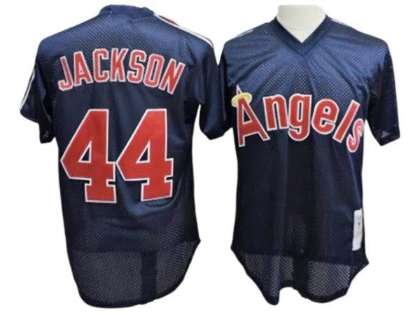 Los Angeles Angels #44 Reggie Jackson Navy Cooperstown Mesh Batting Practice Jersey by My Store
