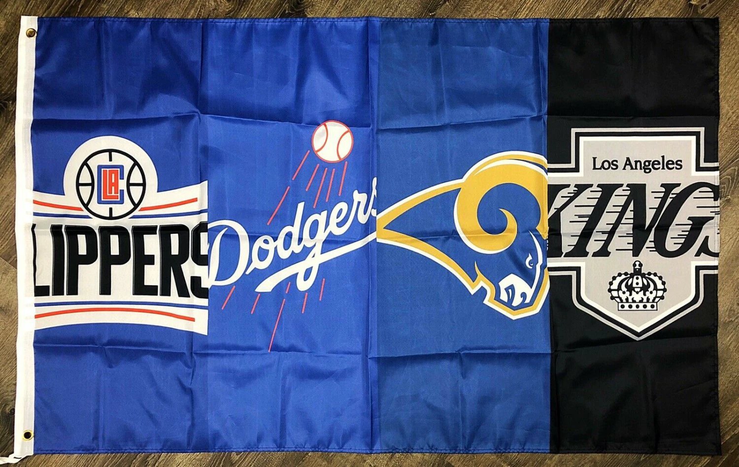 Los Angeles Clippers Dodgers Rams Kings Flag 3x5 ft Sports Banner Man-Cave by flagsjustdoit